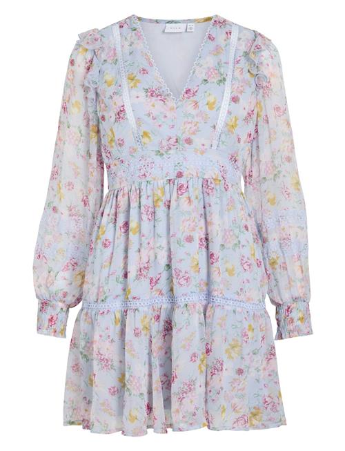 Vila | Viroman New V-Neck L/S Short Dress/Dc/Ka | 44