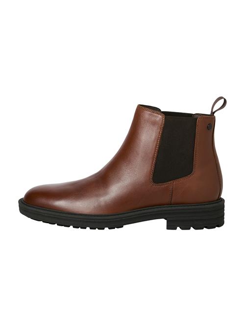 JACK & JONES Chelsea Boots 'JFWhoSkins'  cognac / mørkebrun