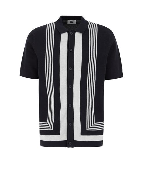 WE Fashion Skjorte  mørkeblå / hvid