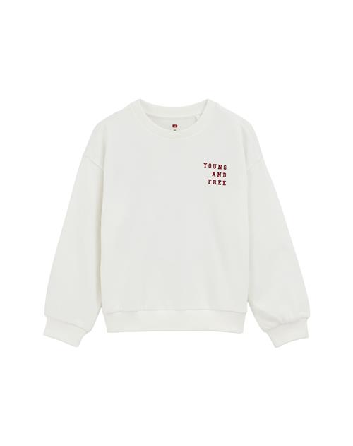 WE Fashion Sweatshirt  burgunder / hvid