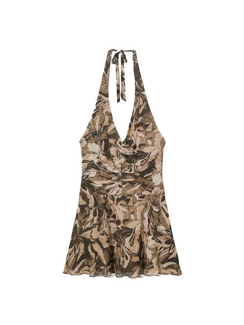 Bershka Sommerkjole  beige / creme / brun / khaki