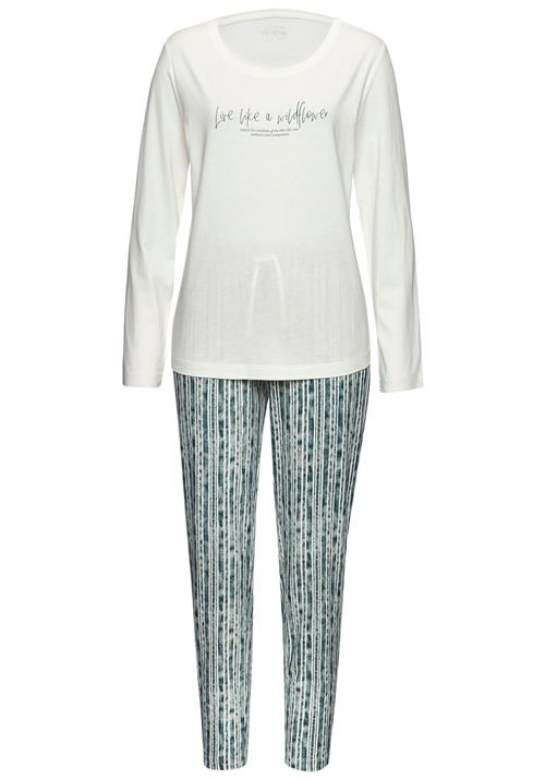 VIVANCE Pyjamas  smaragd / hvid
