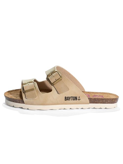 Bayton Pantoletter 'ASTRAKAN'  beige / sort