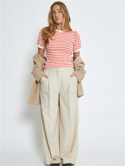 minus Shirts 'Johanna'  melon / hvid