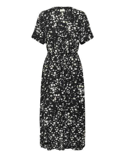 Kaffe Kjole 'Beathe'  sort / uldhvid