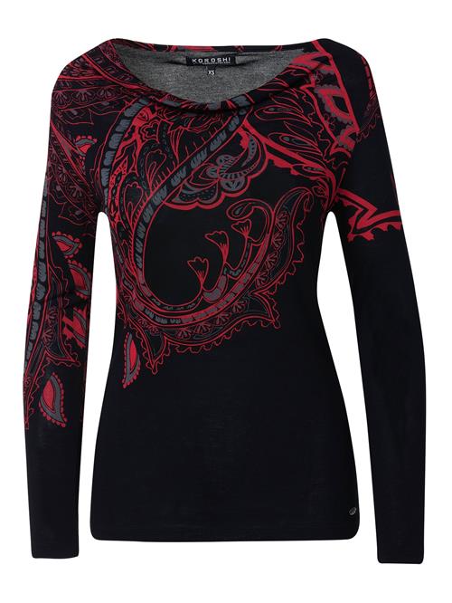 KOROSHI Shirts  rødmeleret / sort