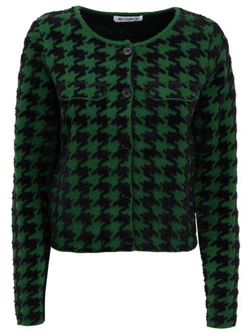 Influencer Cardigan  grøn / sort
