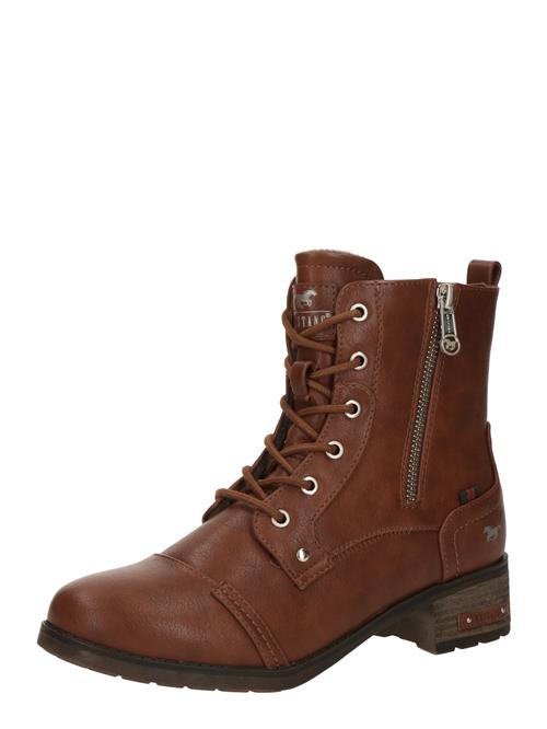 MUSTANG Snørestøvletter  cognac