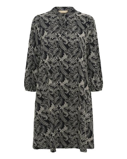 CULTURE Kjole  pastelgul / sort