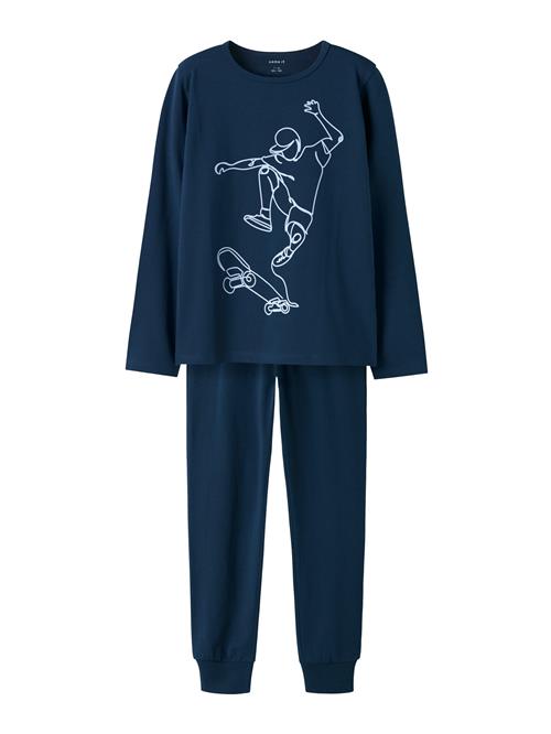 NAME IT Nattøj 'NKMTitan Skater'  mørkeblå / hvid