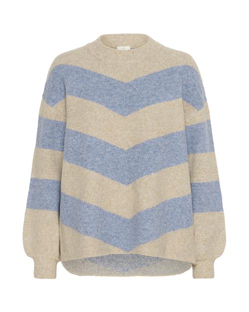 Kaffe Pullover 'Verana'  beige-meleret / lyseblå