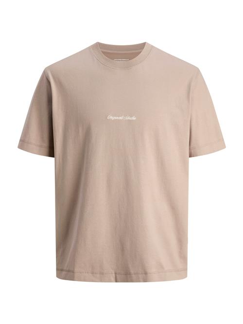 JACK & JONES Bluser & t-shirts 'JORNORREBRO'  mokka / hvid
