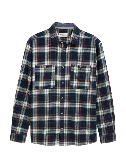 TOM TAILOR Skjorte  navy / mørkegrøn / lys rød / hvid