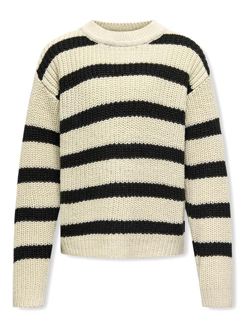 ONLY GIRLS Pullover 'KOGJusty'  creme / sort