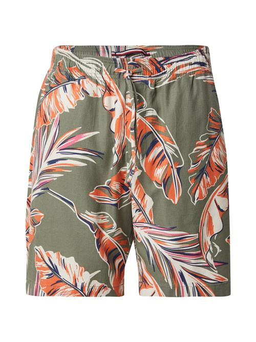 TOMMY HILFIGER Bukser 'MERCER'  mørkeblå / grøn / koral / offwhite