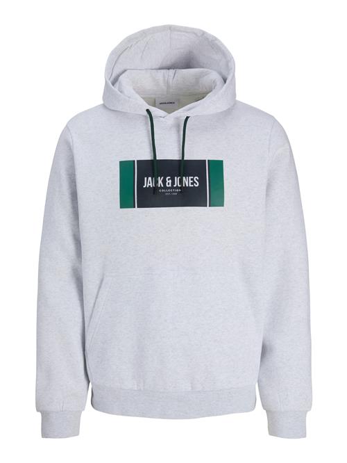 JACK & JONES Sweatshirt 'JJHayato'  mørkeblå / mørkegrøn / hvid-meleret
