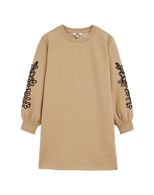 WE Fashion Kjole  beige / sort