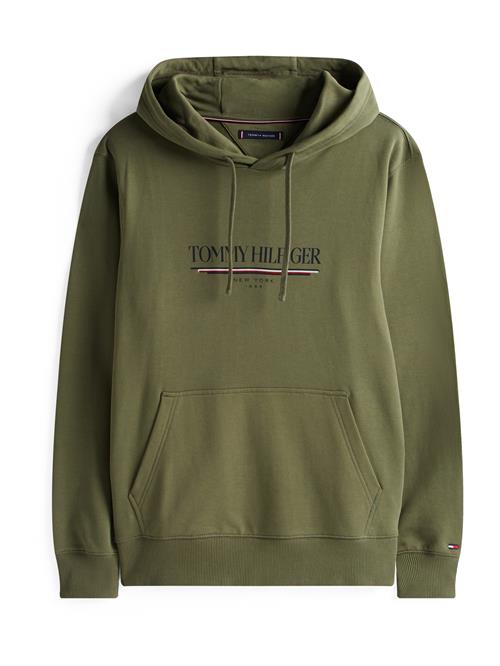 TOMMY HILFIGER Sweatshirt 'BRAND LOVE'  navy / oliven / cranberry