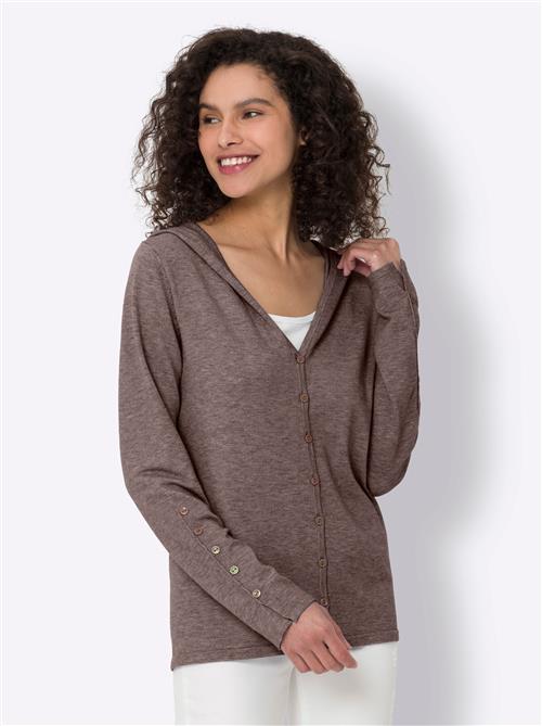 heine Cardigan  brun-meleret
