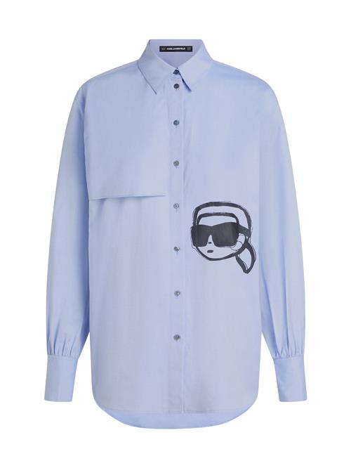 Karl Lagerfeld Bluse  lyseblå / sort