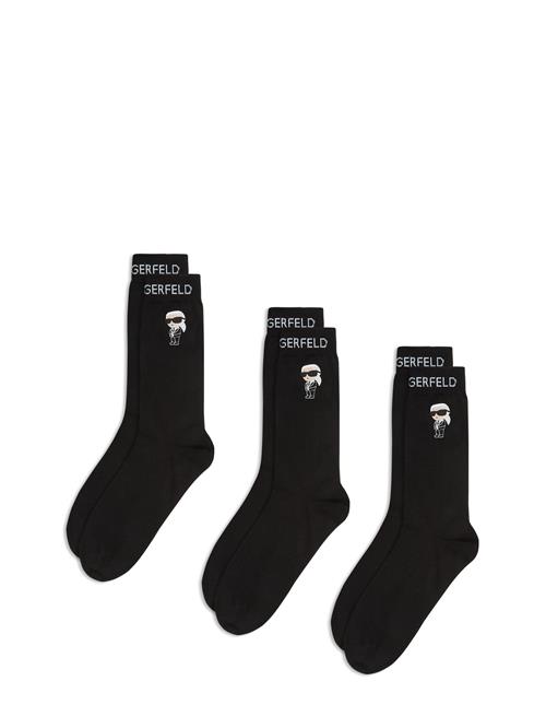 Karl Lagerfeld Sokker 'Ikon'  lysebeige / sort / hvid