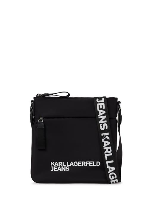 KARL LAGERFELD JEANS Skuldertaske 'Essential'  sort / hvid