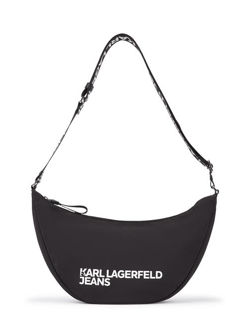 KARL LAGERFELD JEANS Skuldertaske 'Essential'  sort / hvid