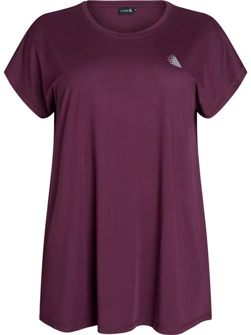 Active by Zizzi Funktionsbluse 'ABASIC'  vinrød