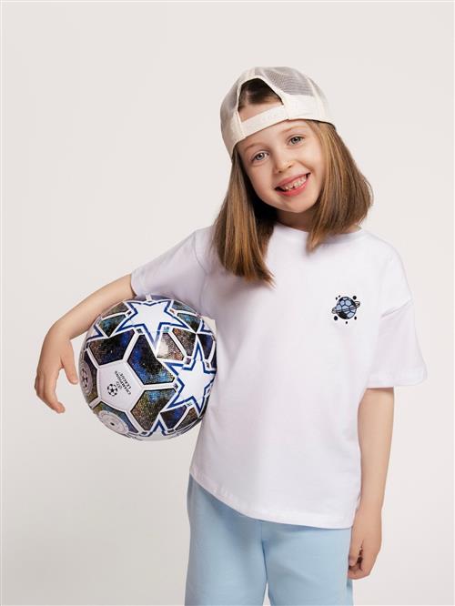 SATURNDAY Shirts 'Fußball'  hvid