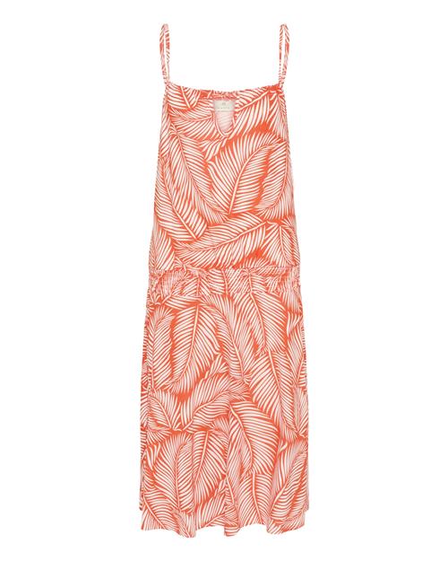 Kaffe Kjole 'Dahlia'  orange / hvid