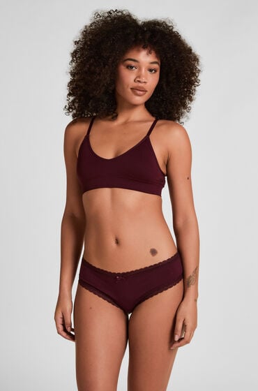 Hunkemöller Georgia brasiliansk bomuldstrusse Lilla