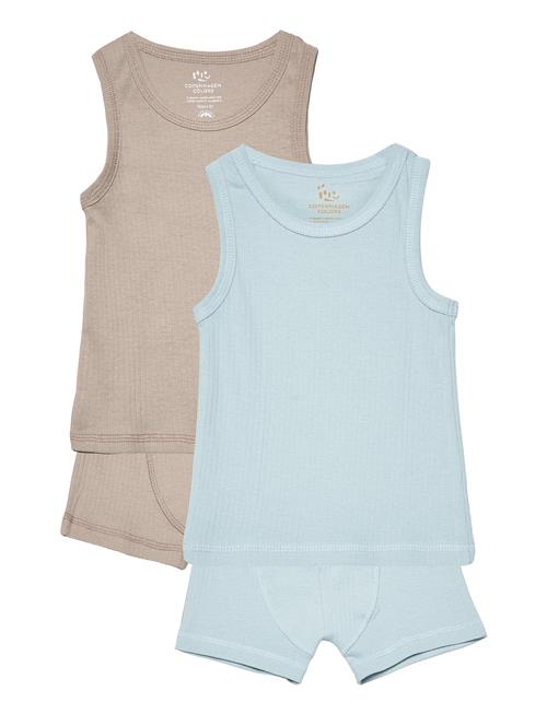 Copenhagen Colors | Rib Jersey 2Pack Tank-Top And Boxershorts | 98