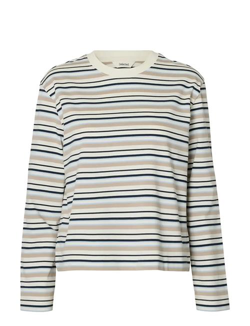 Selected | Slwessential Ls Striped Boxy Tee Noos | XL