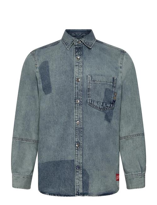Scotch & Soda | Customised Denim Over Shirt Art From The Heart | XL