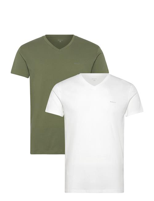 Se GANT | 2-Pack V-Neck T-Shirts | S hos Booztlet