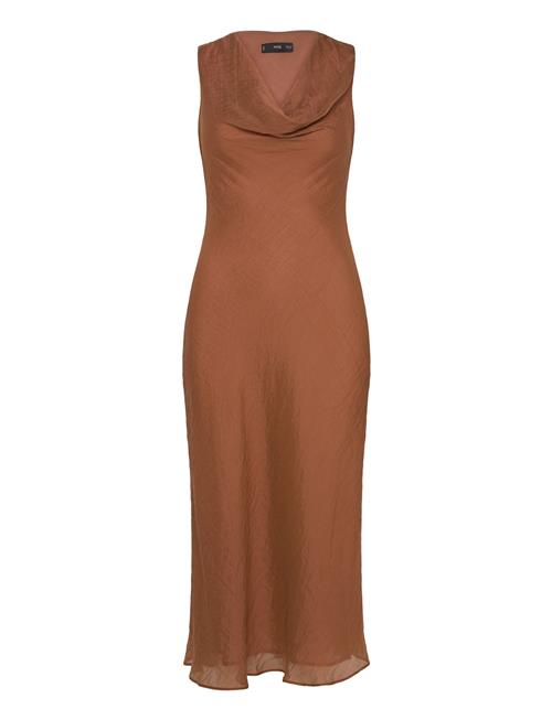 Mango | Draped-Neck Lyocell Dress | S