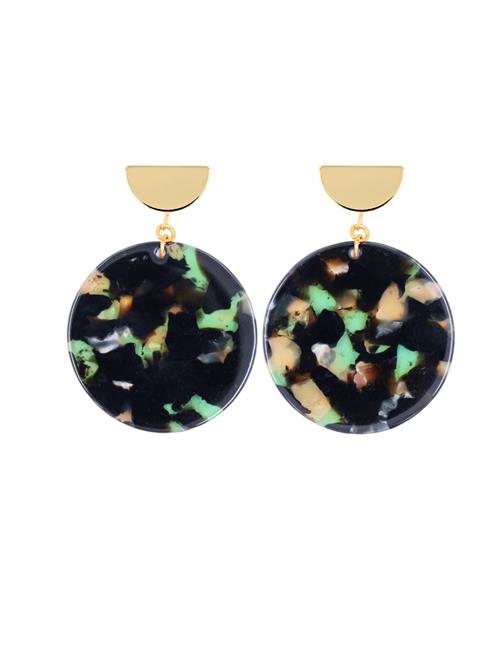 Fräulein Wunder Øreringe 'Amal'  beige / turkis / guld / sort