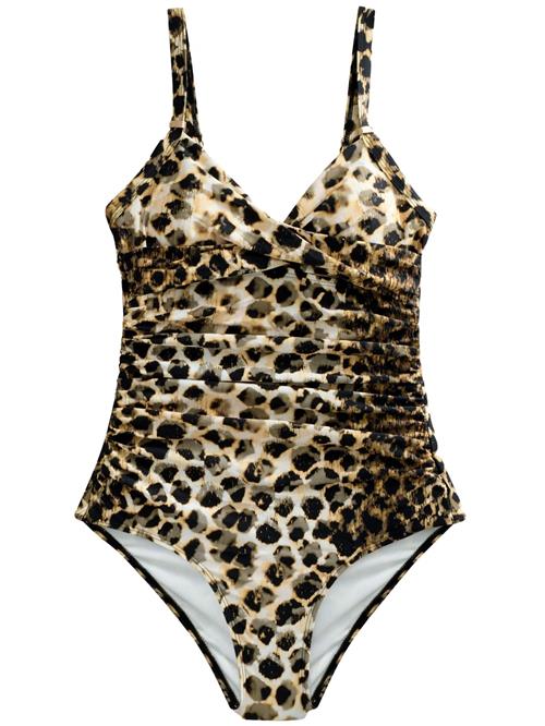 Next Formgivende badedragt  beige / sand / sort