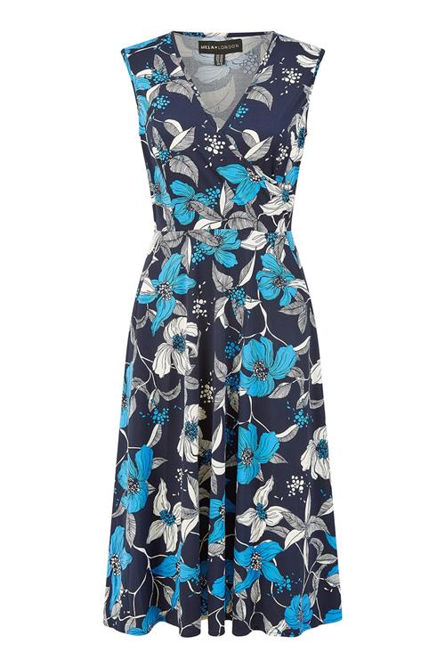 Mela London Kjole  blå / navy / hvid