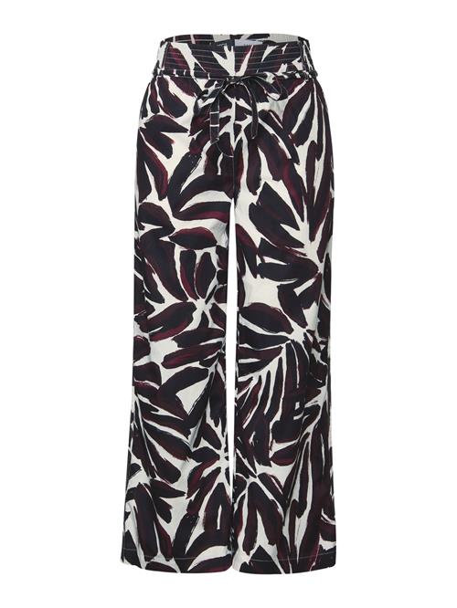 CECIL Bukser 'Neele'  mørkeblå / rubinrød / hvid