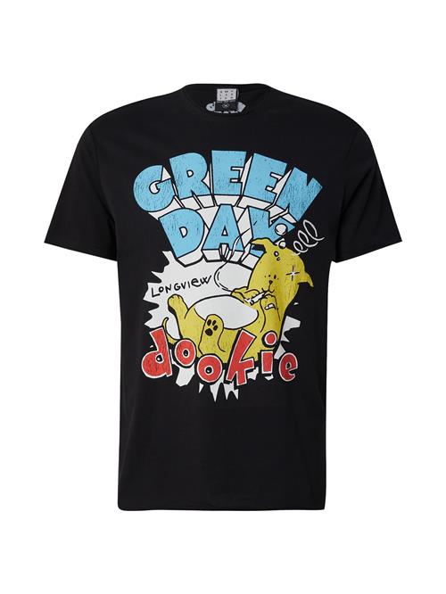 AMPLIFIED Bluser & t-shirts 'GREENDAY DOOKIE LONGVIEW'  himmelblå / mørkegul / sort / hvid