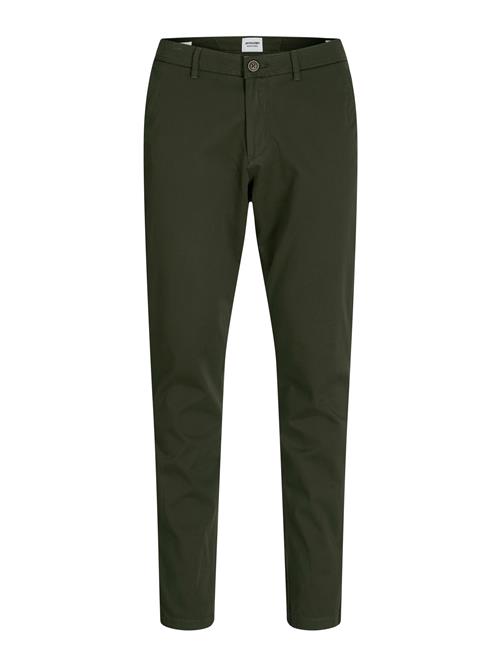 JACK & JONES Lærredsbukser 'JJIMARCO JJBOWIE'  mørkegrøn