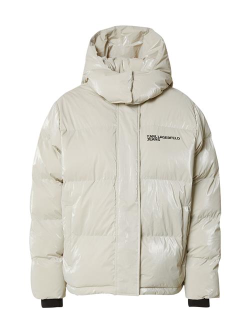 KARL LAGERFELD JEANS Vinterjakke  lysegrå / sort
