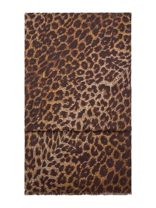 MANGO Tørklæde 'LEON'  brun / sort