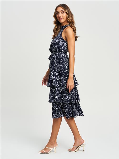 Willa Kjole 'Diaz'  navy / hvid