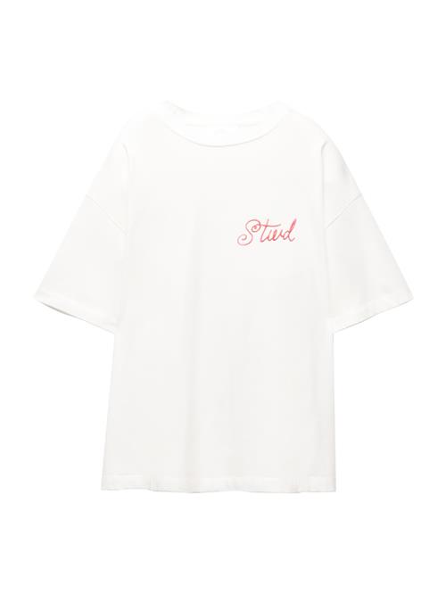 Pull&Bear Shirts 'TARTA'  lysegrå / kirsebærsrød / hvid