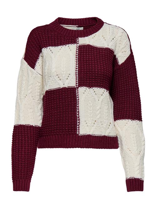 JDY Pullover 'JDYJusty'  purpur / hvid