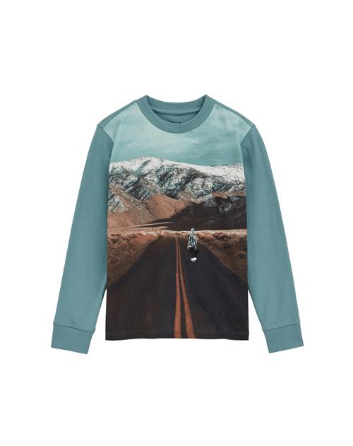 WE Fashion Shirts  turkis / brun / mørkebrun / mandarin