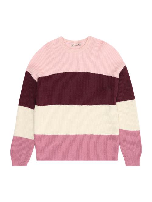 ONLY GIRLS Pullover 'KONSANDY'  creme / lilla / brombær / pastellilla