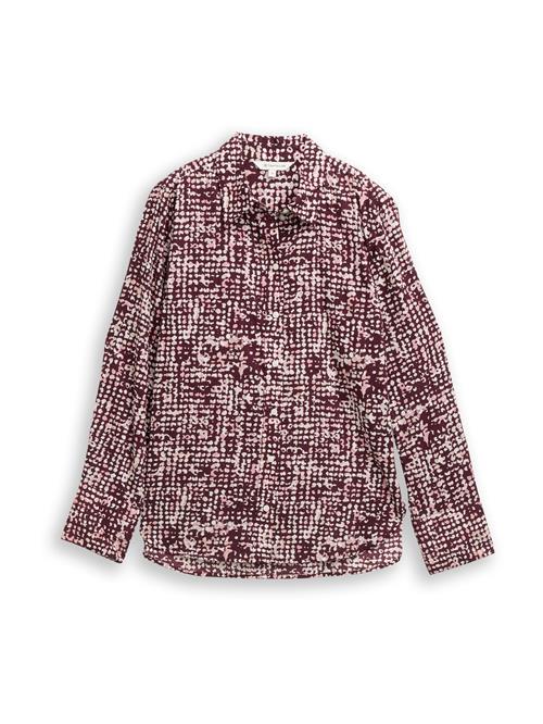 TOM TAILOR Bluse  creme / mørkerød